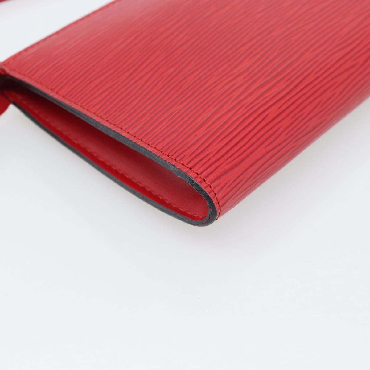 LOUIS VUITTON Epi Pochette Accessoires Pouch Red M52947 LV Auth 193867