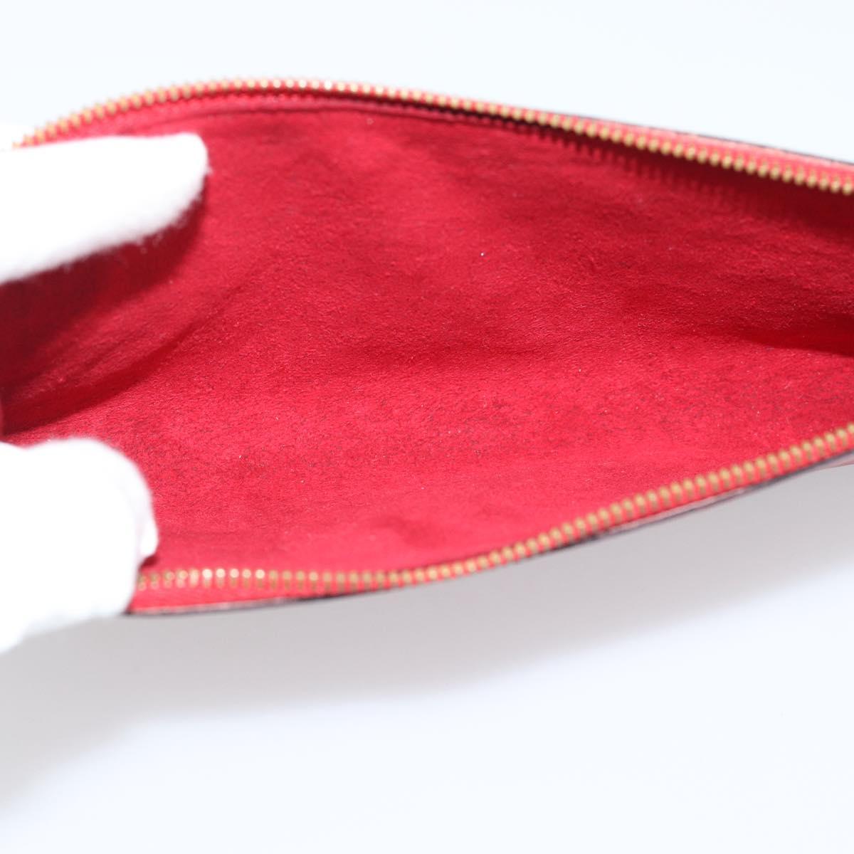 LOUIS VUITTON Epi Pochette Accessoires Pouch Red M52947 LV Auth 193867