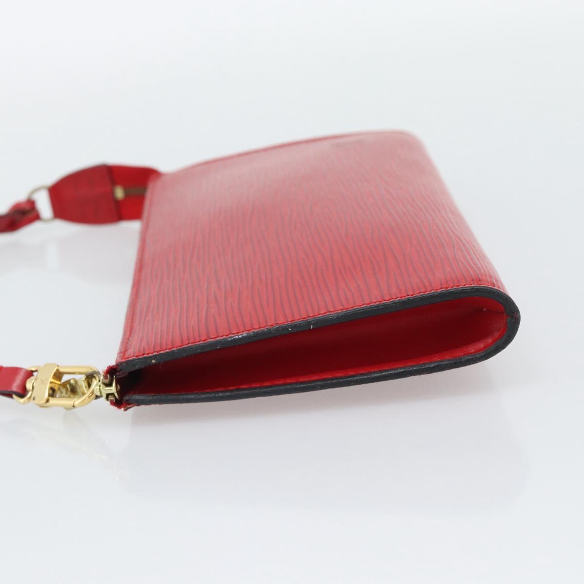 LOUIS VUITTON Epi Pochette Accessoires Pouch Red M52947 LV Auth 193867