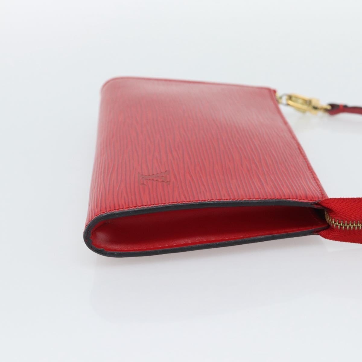LOUIS VUITTON Epi Pochette Accessoires Pouch Red M52947 LV Auth 193867