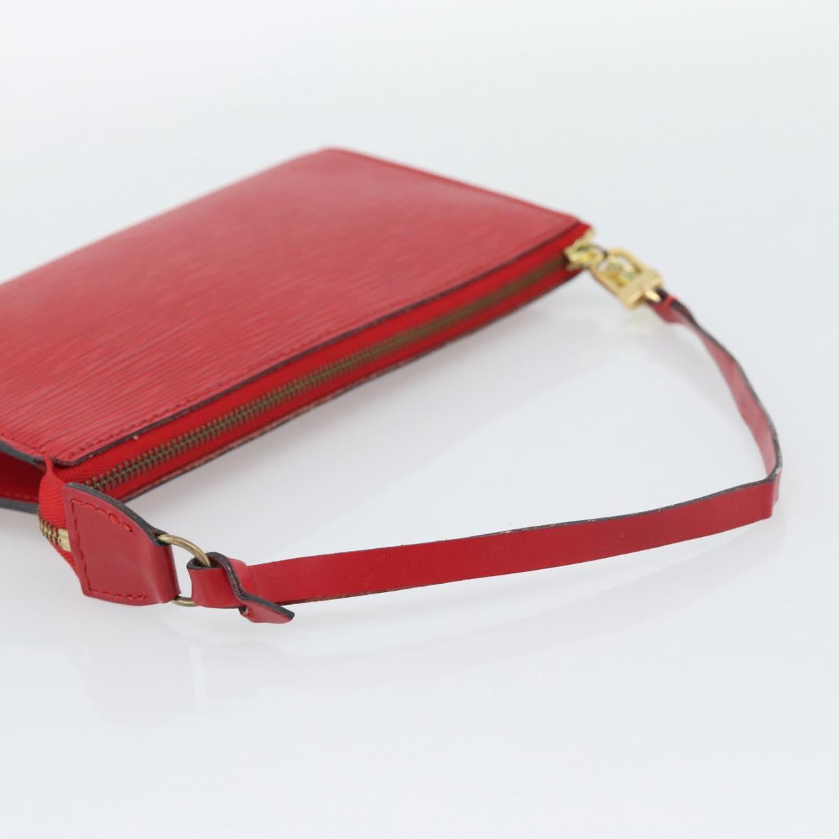 LOUIS VUITTON Epi Pochette Accessoires Pouch Red M52947 LV Auth 193867