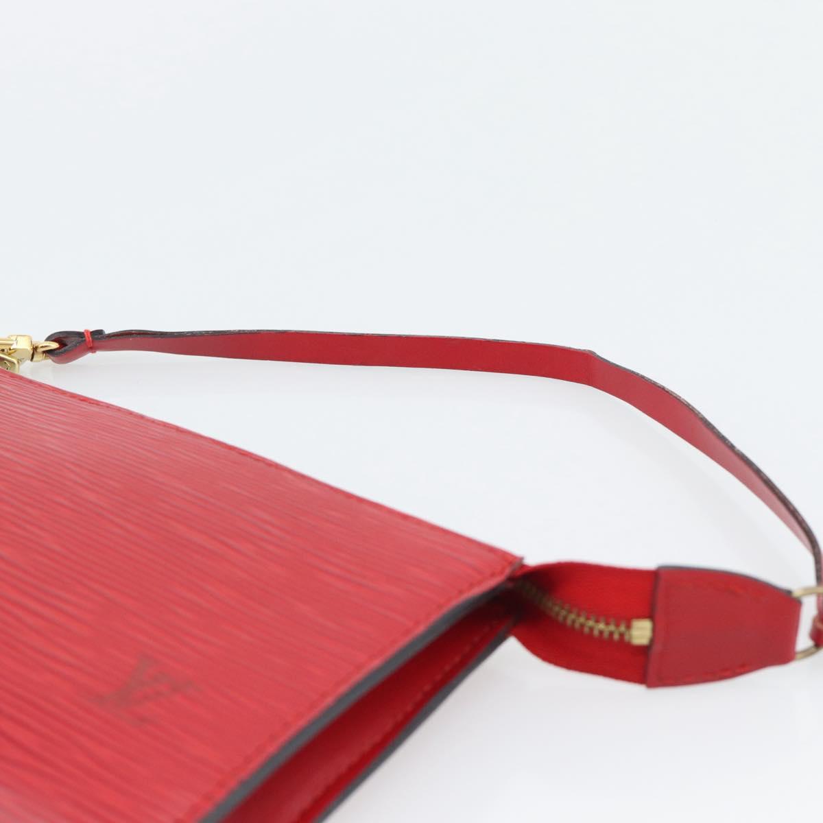 LOUIS VUITTON Epi Pochette Accessoires Pouch Red M52947 LV Auth 193867