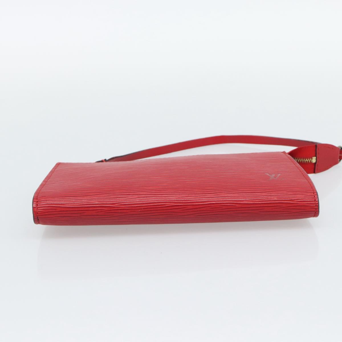 LOUIS VUITTON Epi Pochette Accessoires Pouch Red M52947 LV Auth 193867