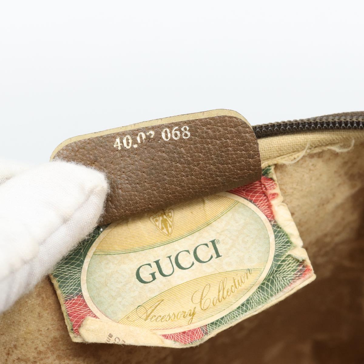 GUCCI GG Supreme Shoulder Bag PVC Beige Gold 40 02 068 Auth 193870