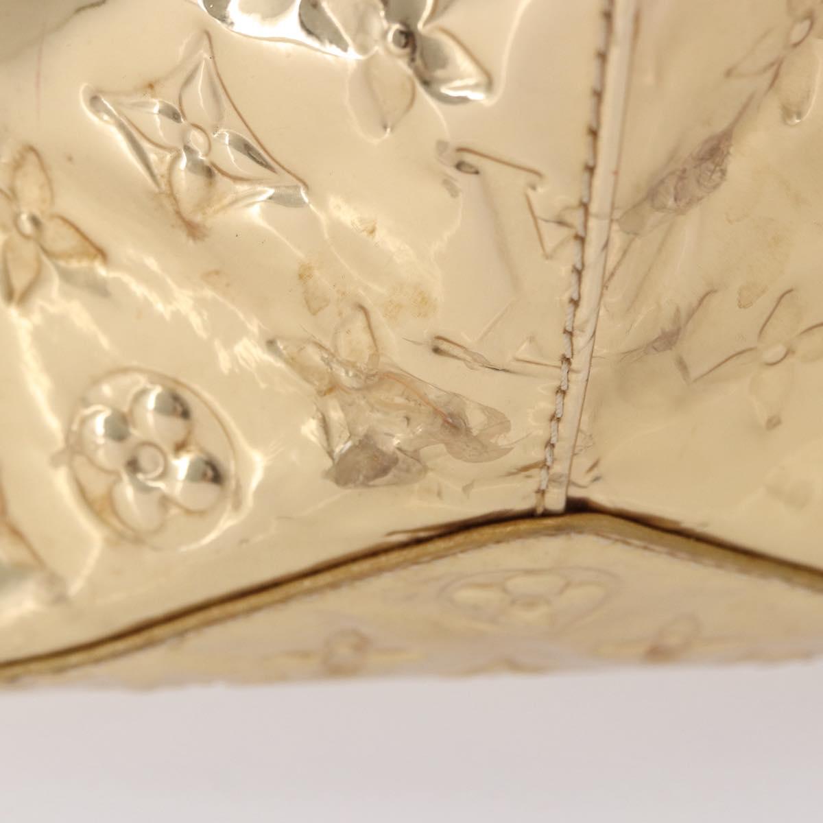 LOUIS VUITTON Monogram Miroir Bellevue PM Hand Bag Gold Dore M95762 Auth 193872