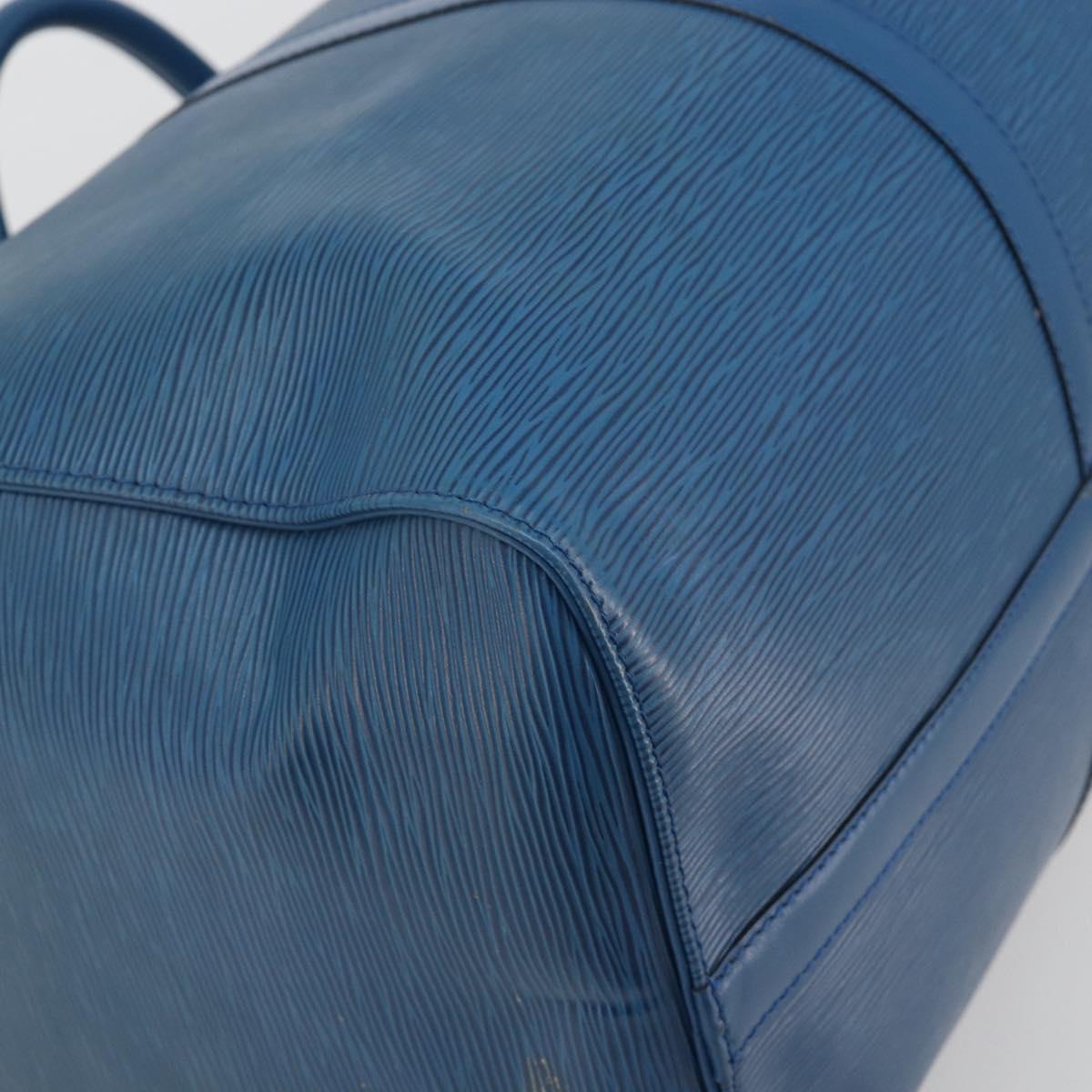 LOUIS VUITTON Epi Keepall 50 Boston Bag Blue M42965 LV Auth 193878A
