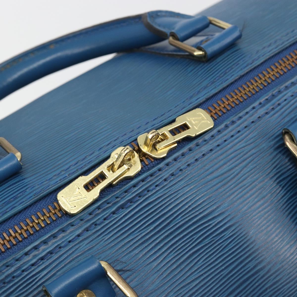 LOUIS VUITTON Epi Keepall 50 Boston Bag Blue M42965 LV Auth 193878A