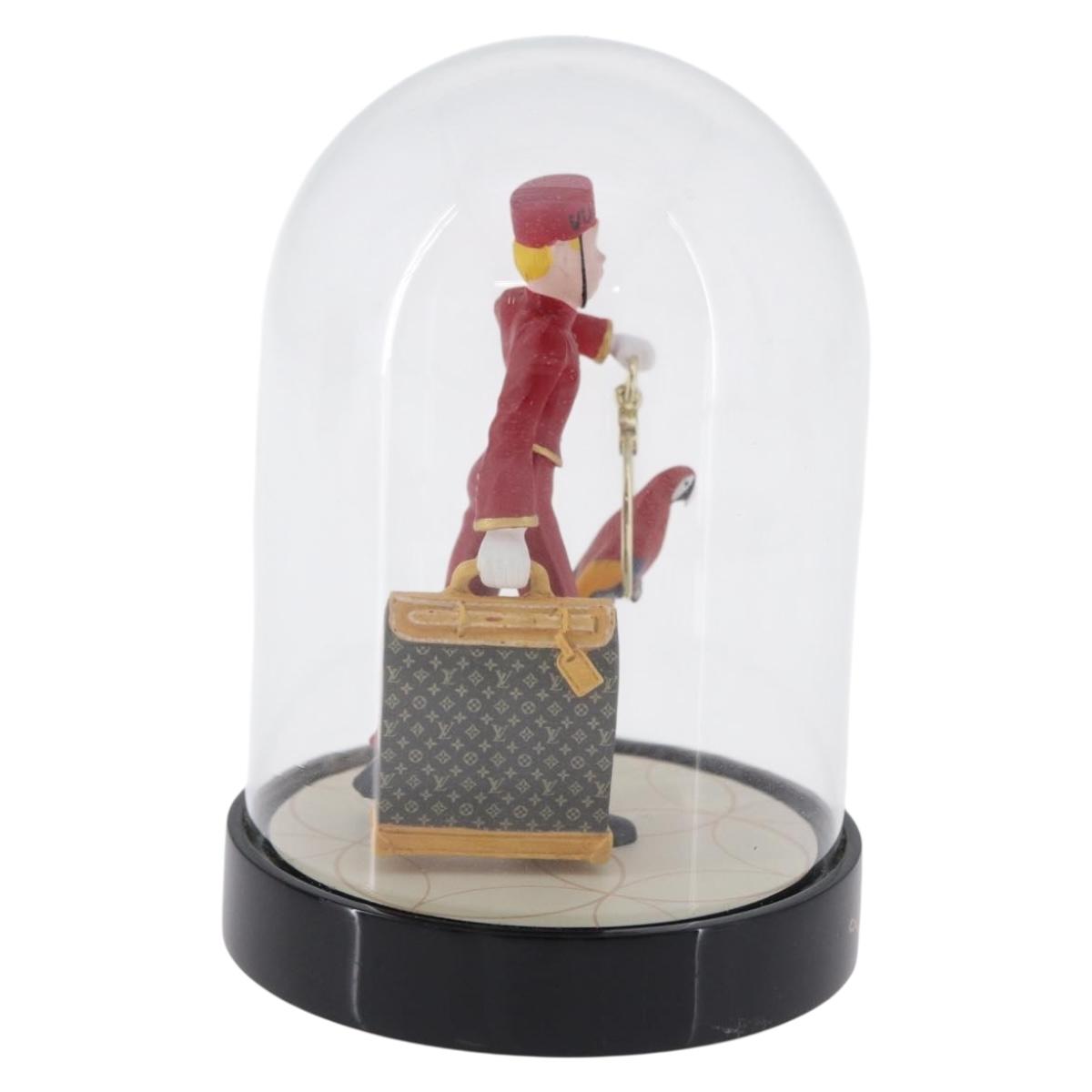 LOUIS VUITTON Pageboy Snow Globe Glass Clear LV Auth 193881M