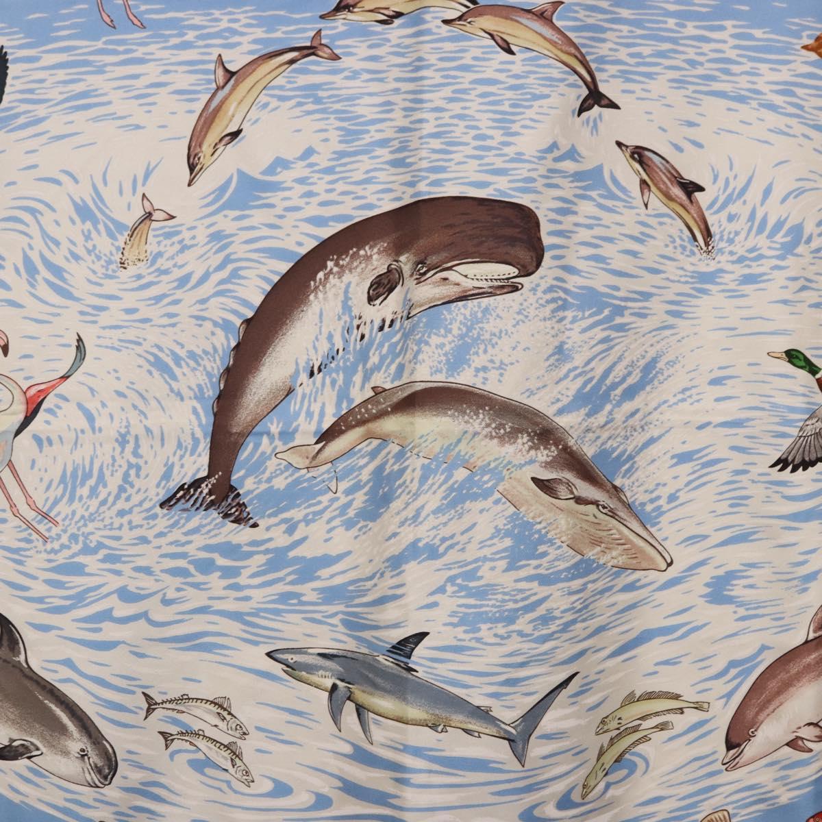 HERMES Carre 90 Scarf ”Lavie Precieuse de la Mediterranee” Silk Auth 193883