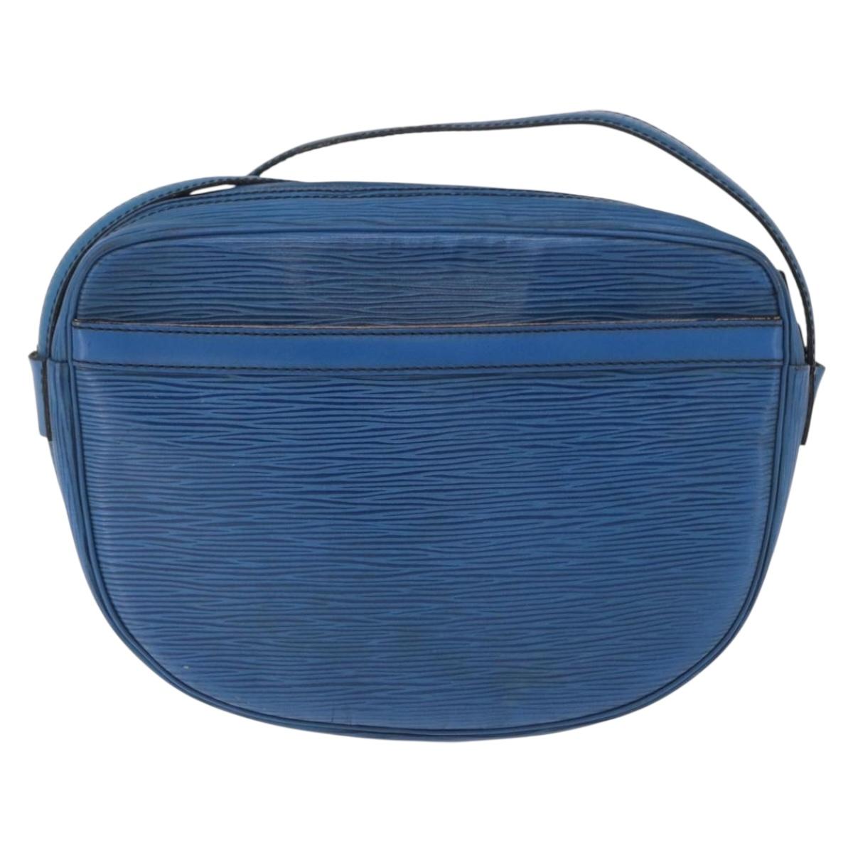 LOUIS VUITTON Epi Jeune Fille MM Shoulder Bag Toledo Blue M52155 LV Auth 193892
