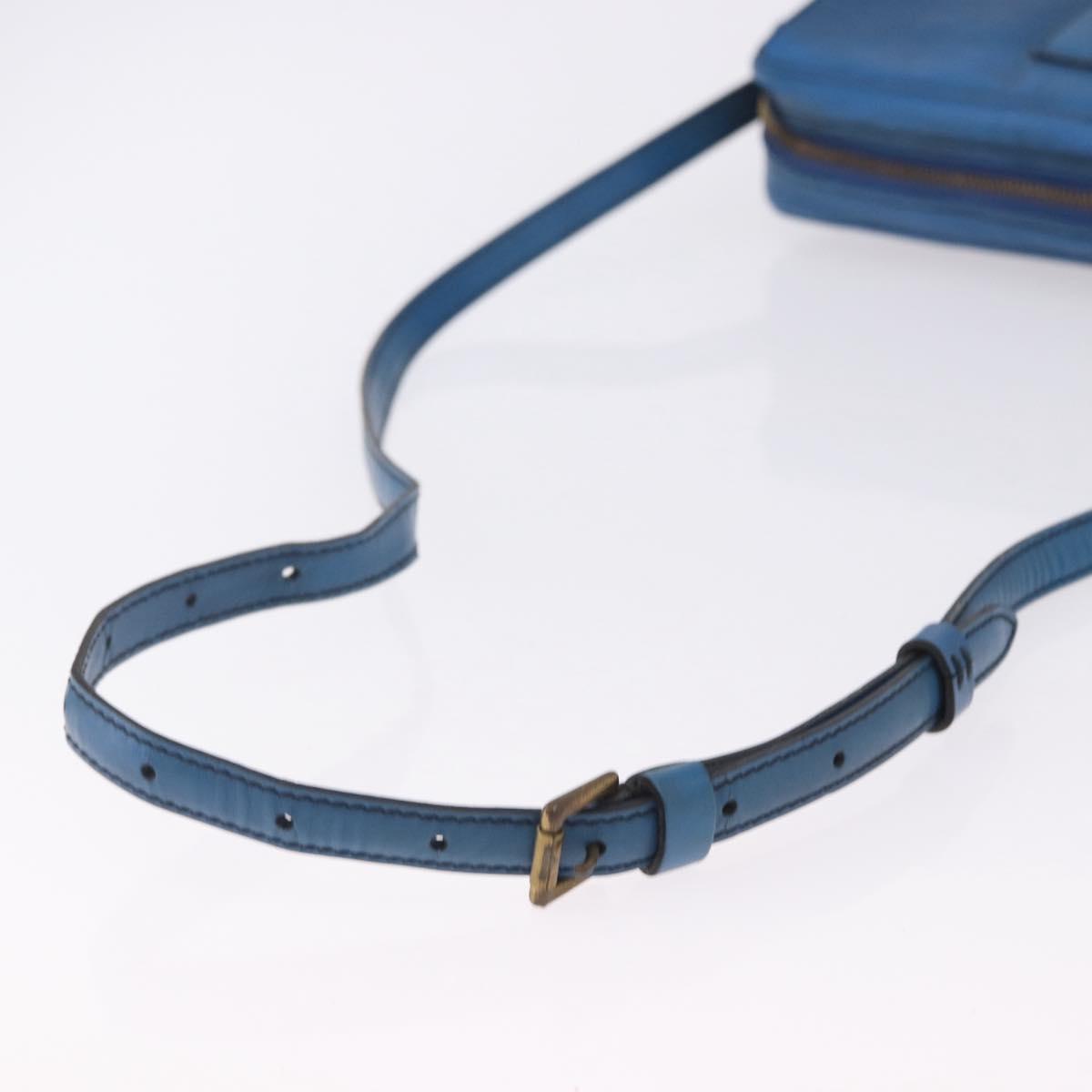 LOUIS VUITTON Epi Jeune Fille MM Shoulder Bag Toledo Blue M52155 LV Auth 193892