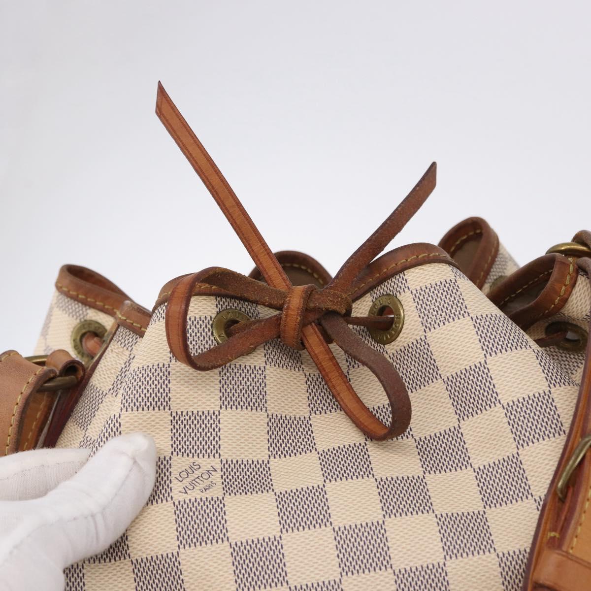 LOUIS VUITTON Damier Azur Noe Shoulder Bag N42222 LV Auth 193897A