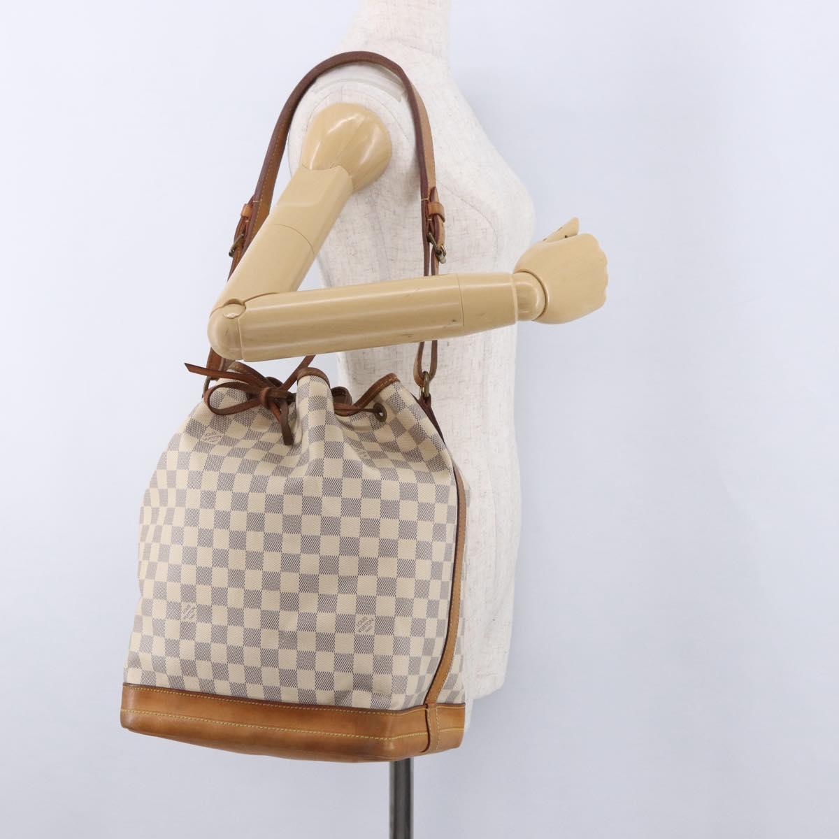 LOUIS VUITTON Damier Azur Noe Shoulder Bag N42222 LV Auth 193897A