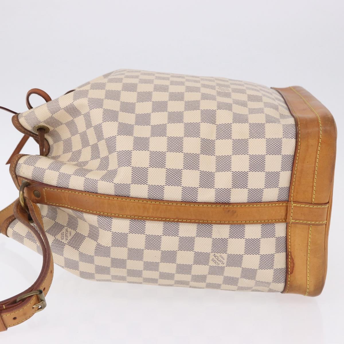 LOUIS VUITTON Damier Azur Noe Shoulder Bag N42222 LV Auth 193897A