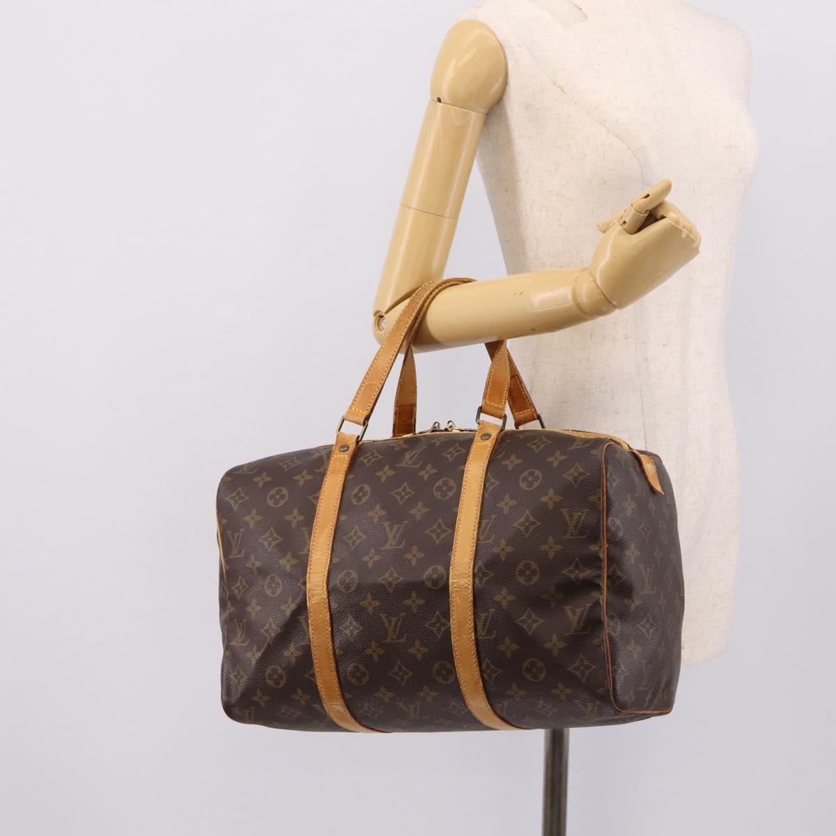 LOUIS VUITTON Monogram Sac Souple 35 Boston Bag M41626 LV Auth 193900