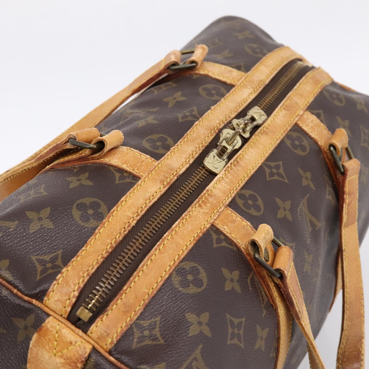 LOUIS VUITTON Monogram Sac Souple 35 Boston Bag M41626 LV Auth 193900