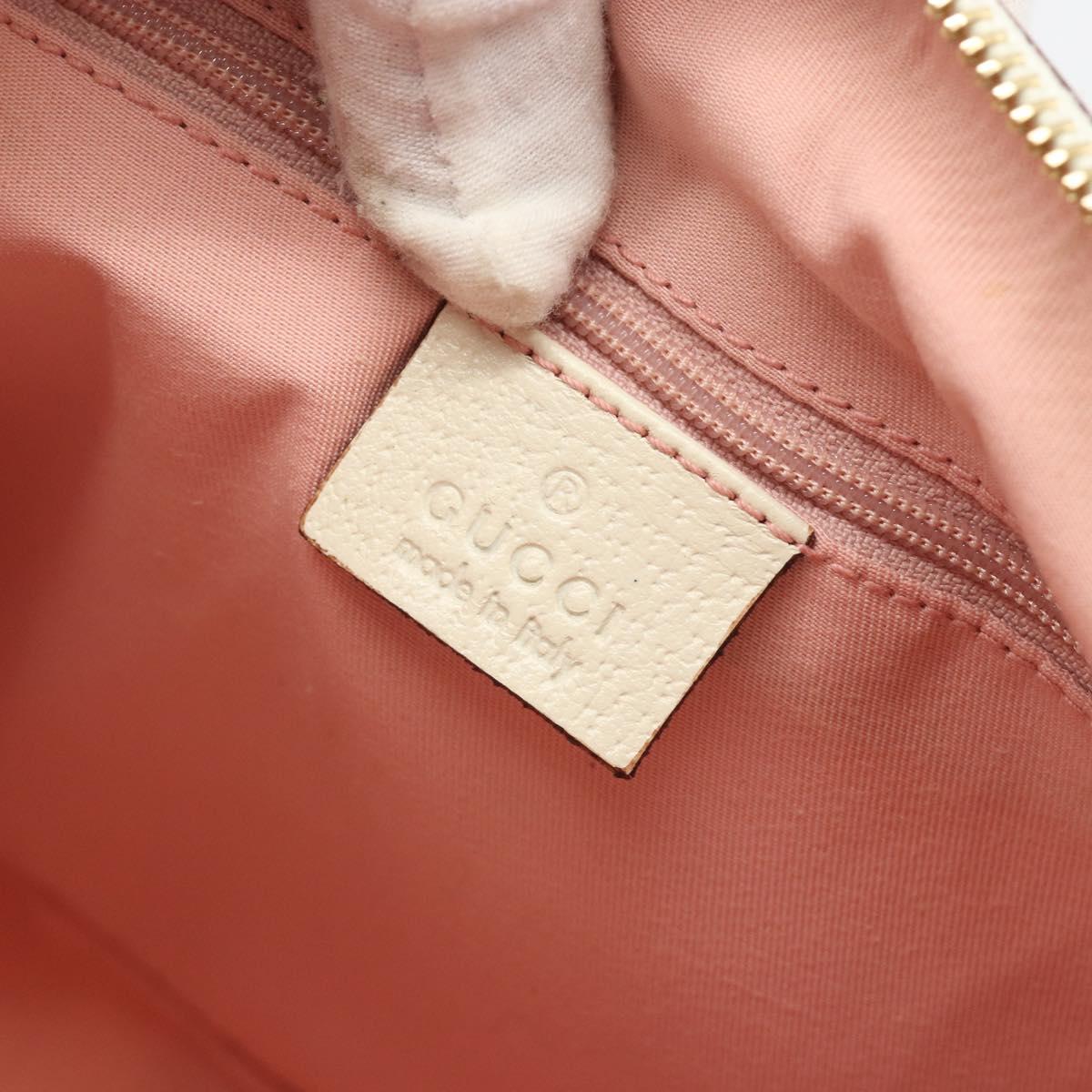 GUCCI GG Canvas Abbey Shoulder Bag Pink Gold 146244 Auth 193901A