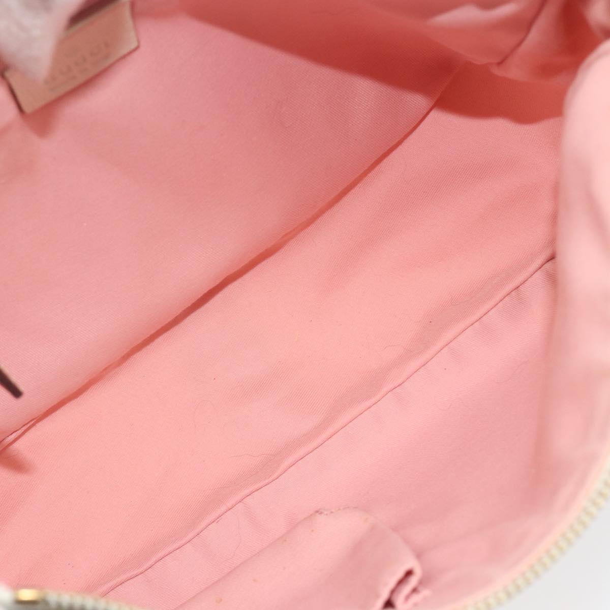 GUCCI GG Canvas Abbey Shoulder Bag Pink Gold 146244 Auth 193901A