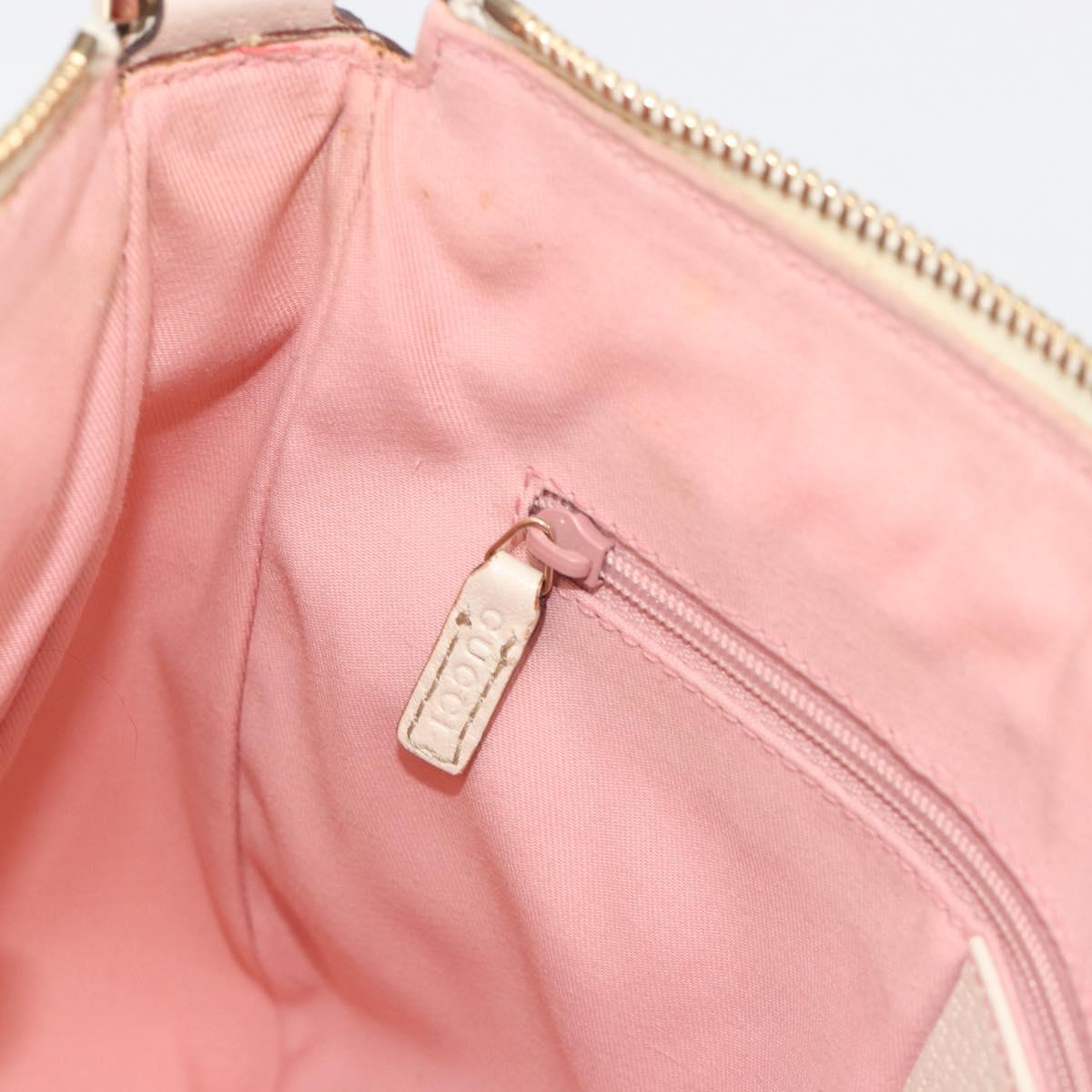 GUCCI GG Canvas Abbey Shoulder Bag Pink Gold 146244 Auth 193901A