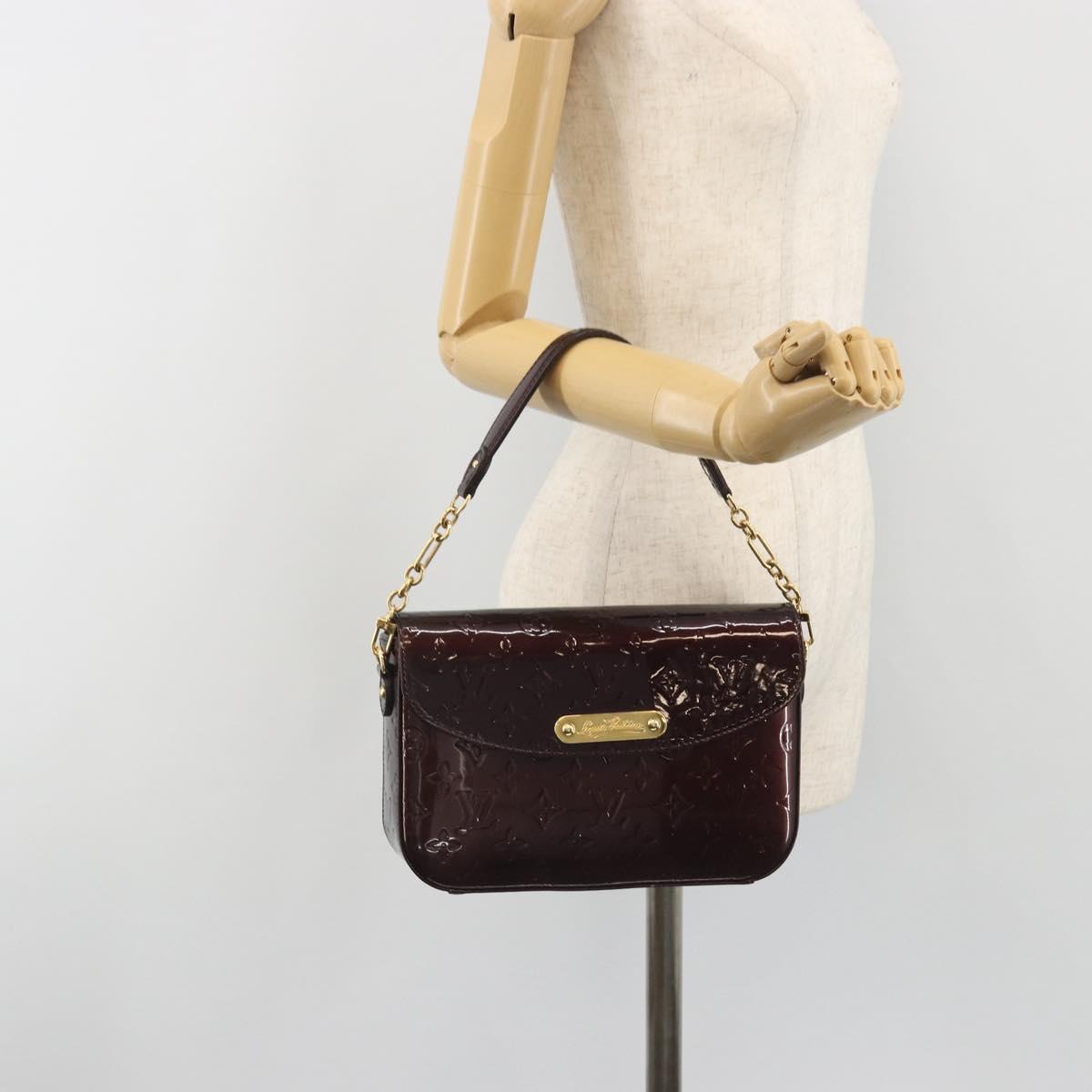 LOUIS VUITTON Monogram Vernis Rodeo Drive Bag Amarante M93598 LV Auth 193905