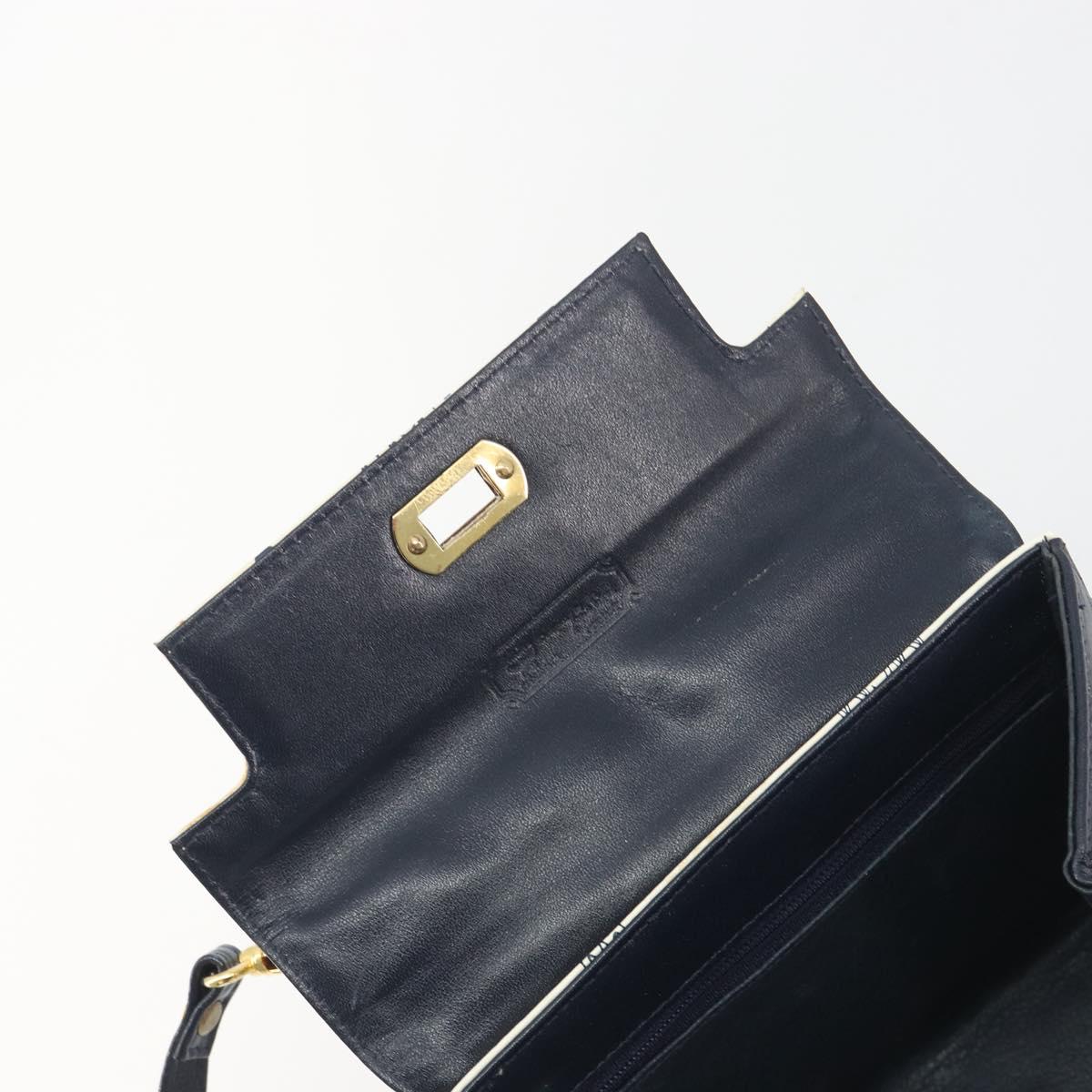 MCM Vicetos Logogram Hand Bag PVC Leather 2way White Gold Auth 193908