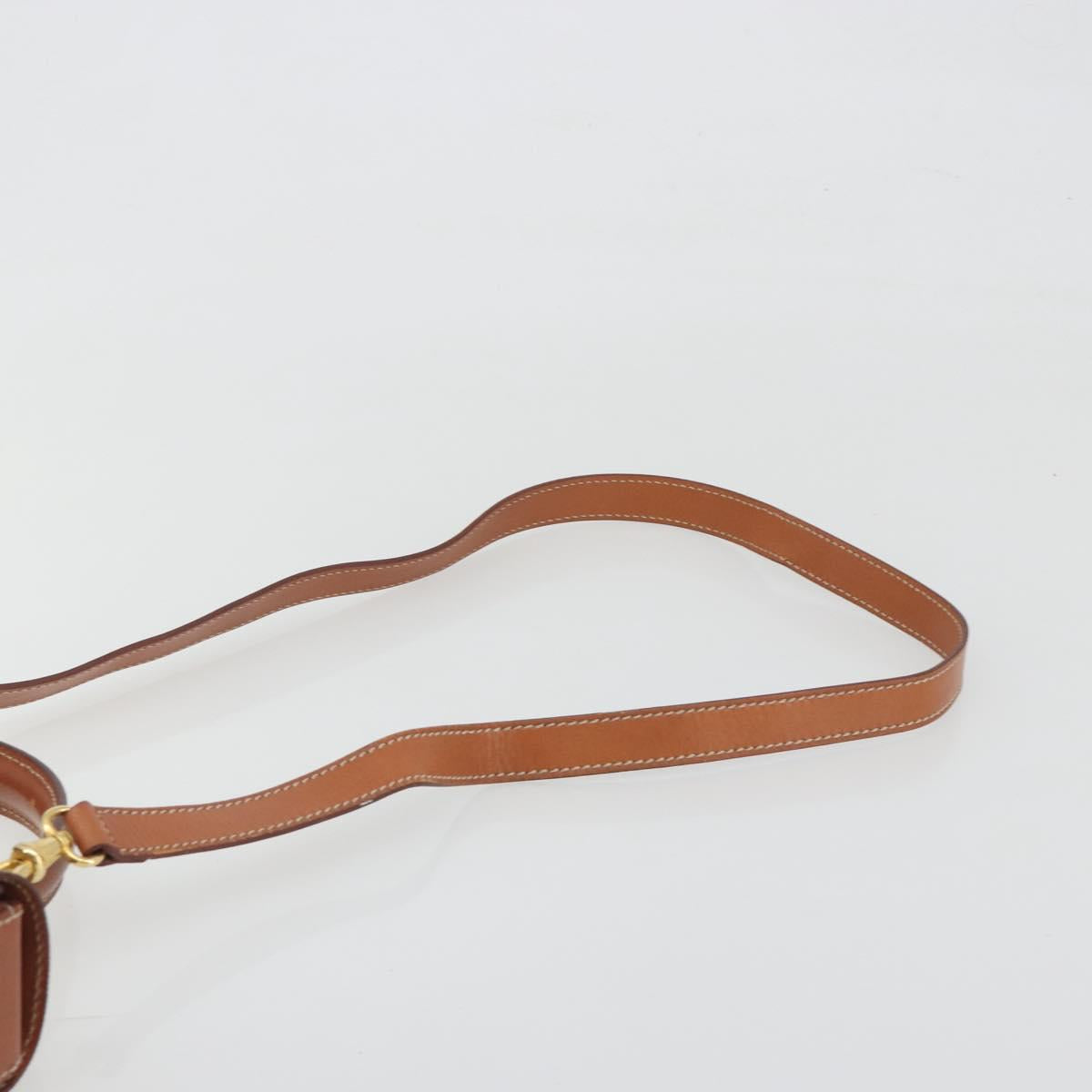 CELINE Macadam Canvas Hand Bag PVC Leather 2way Brown Gold Auth 193909A