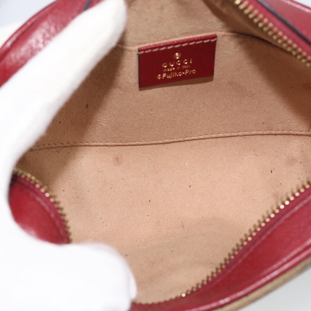 GUCCI Micro GG Supreme Doraemon Collaboration PVC Beige Gold 647784 Auth 193911M