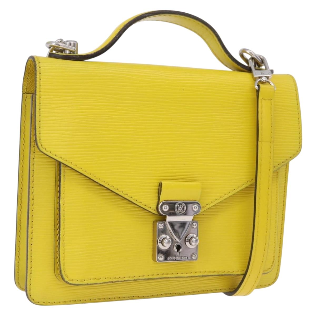 LOUIS VUITTON Epi Monceau BB Hand Bag 2way Pistachian M40978 LV Auth 193916A