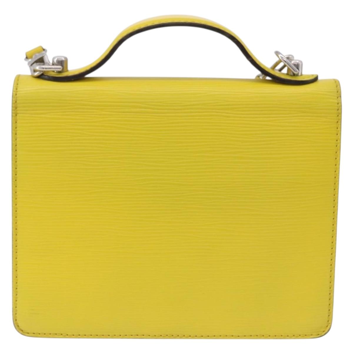 LOUIS VUITTON Epi Monceau BB Hand Bag 2way Pistachian M40978 LV Auth 193916A