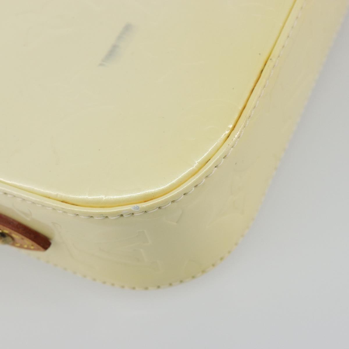 LOUIS VUITTON Monogram Vernis Malibu Street Bag Perle M91507 LV Auth 193921A