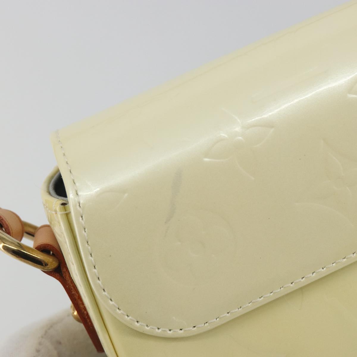 LOUIS VUITTON Monogram Vernis Malibu Street Bag Perle M91507 LV Auth 193921A