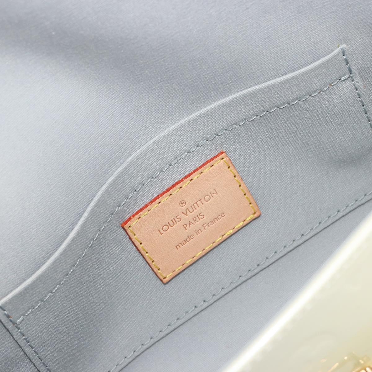 LOUIS VUITTON Monogram Vernis Malibu Street Bag Perle M91507 LV Auth 193921A