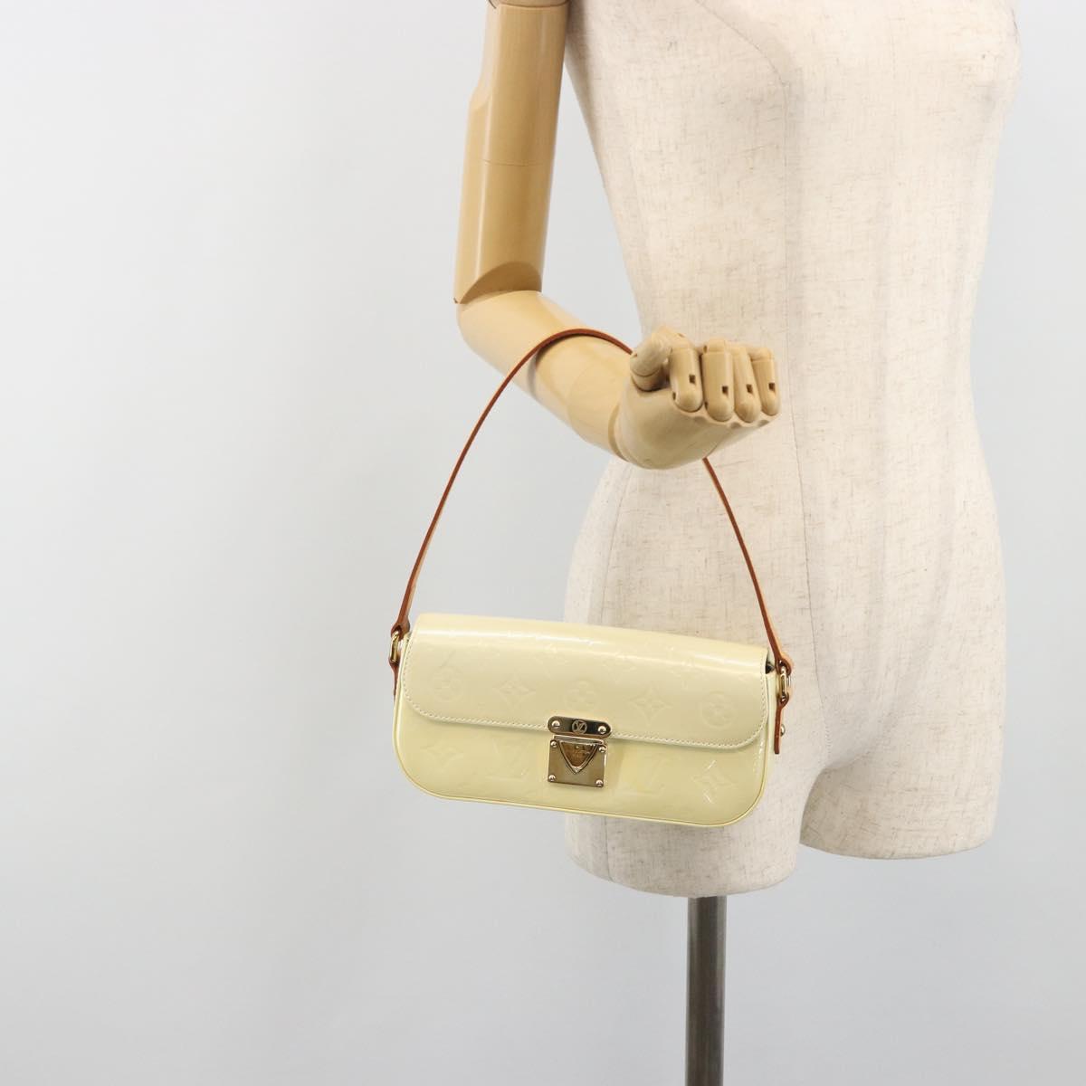 LOUIS VUITTON Monogram Vernis Malibu Street Bag Perle M91507 LV Auth 193921A