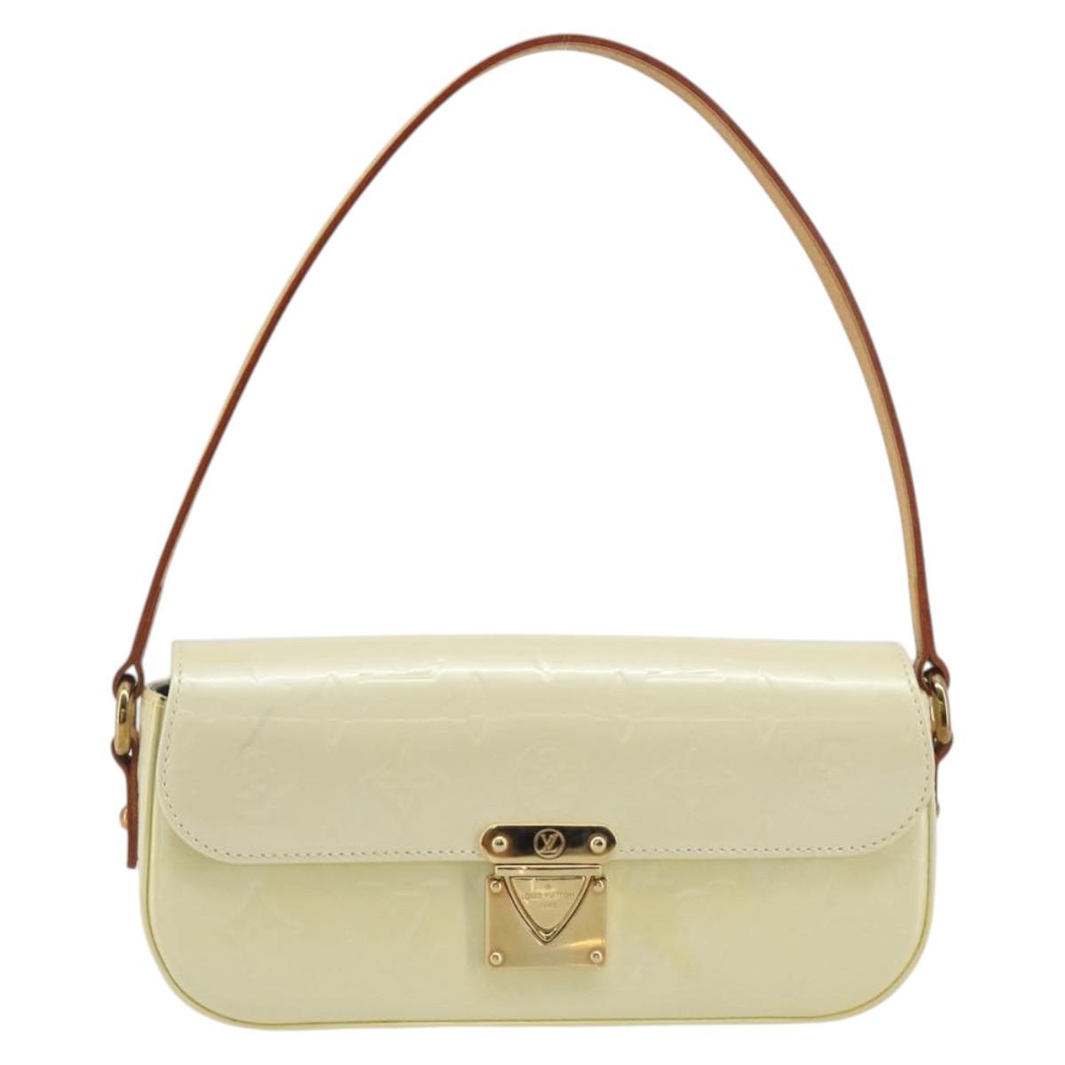 LOUIS VUITTON Monogram Vernis Malibu Street Bag Perle M91507 LV Auth 193921A