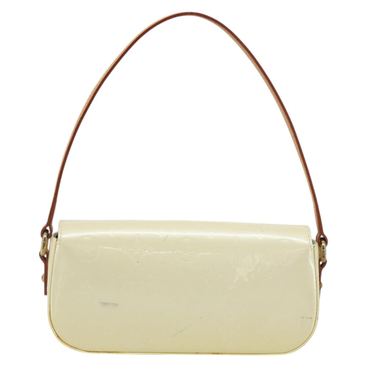 LOUIS VUITTON Monogram Vernis Malibu Street Bag Perle M91507 LV Auth 193921A
