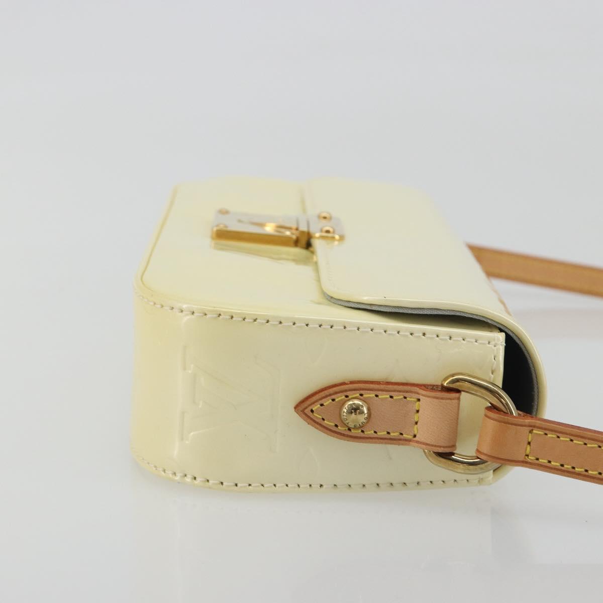 LOUIS VUITTON Monogram Vernis Malibu Street Bag Perle M91507 LV Auth 193921A