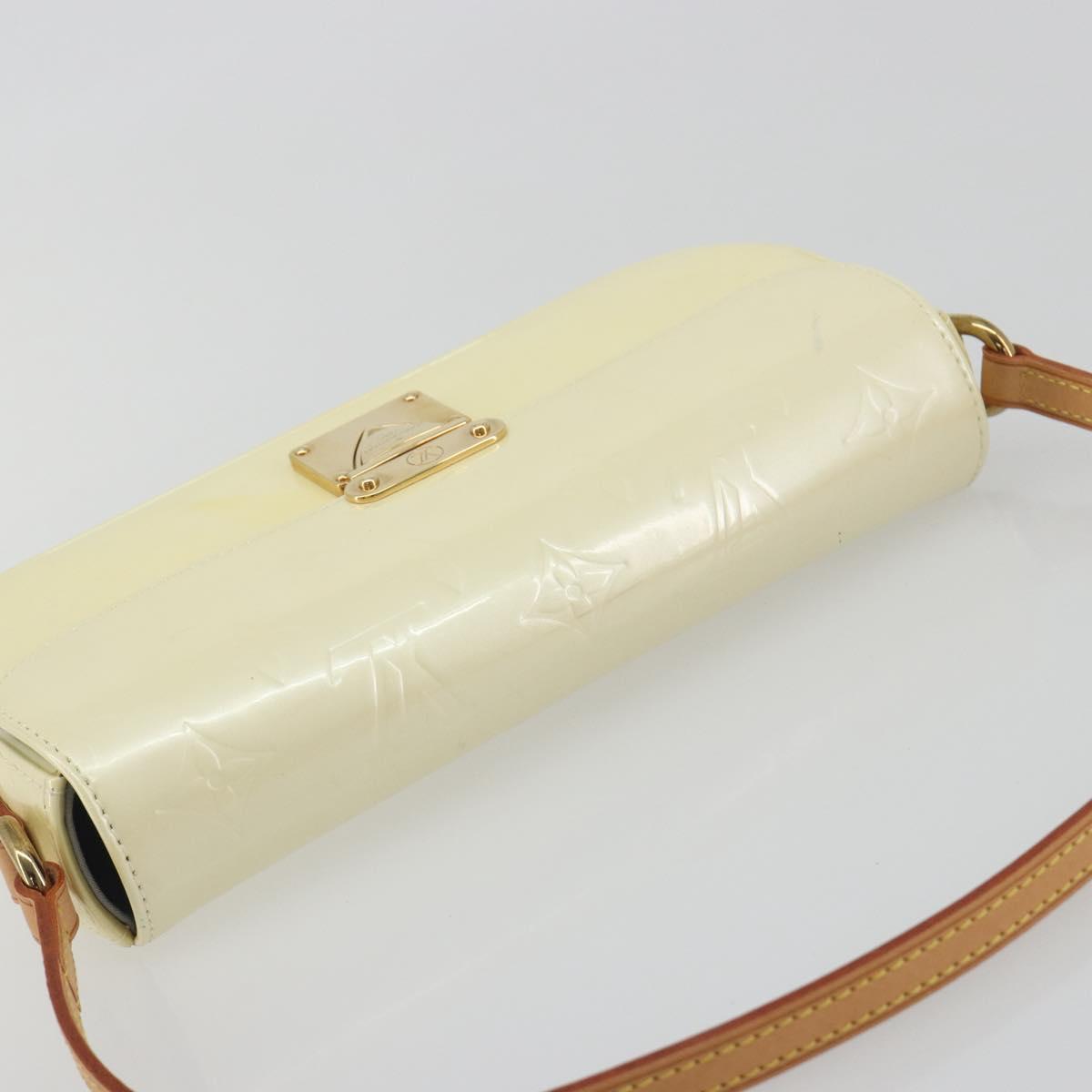 LOUIS VUITTON Monogram Vernis Malibu Street Bag Perle M91507 LV Auth 193921A