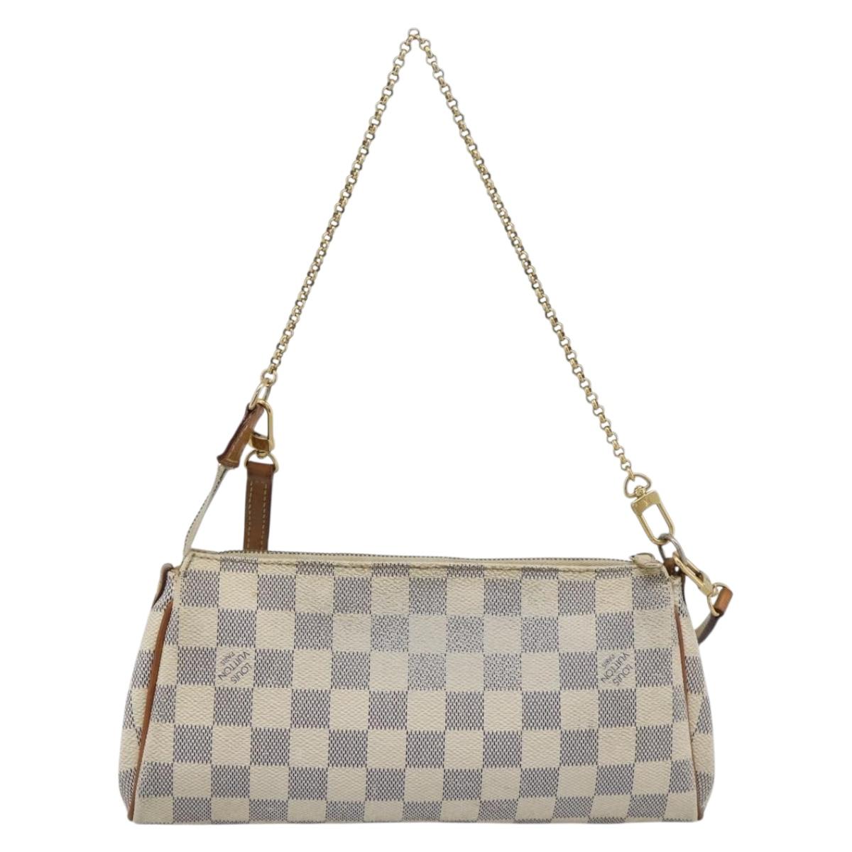 LOUIS VUITTON Damier Azur Eva Shoulder Bag 2way N55214 LV Auth 193922A