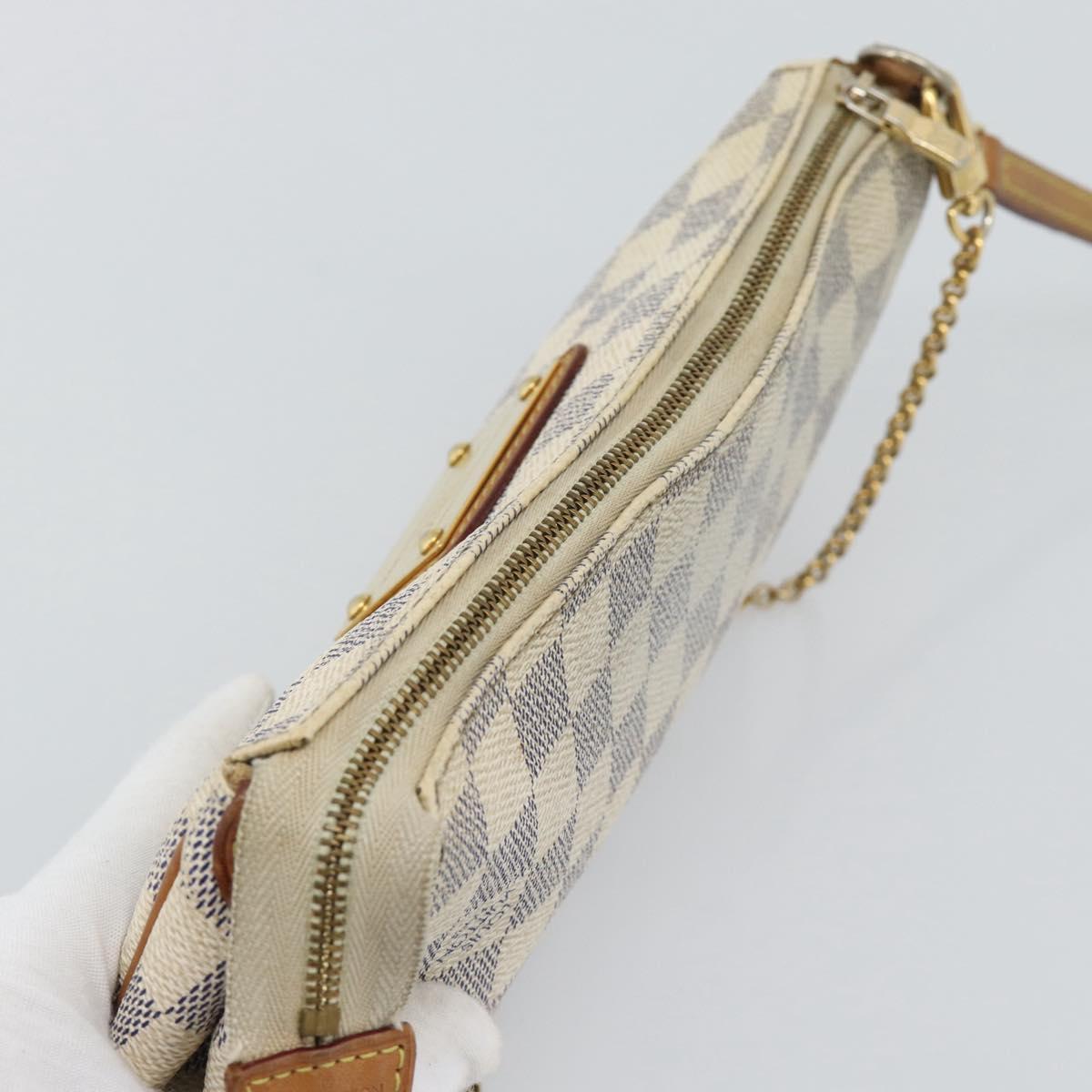 LOUIS VUITTON Damier Azur Eva Shoulder Bag 2way N55214 LV Auth 193922A