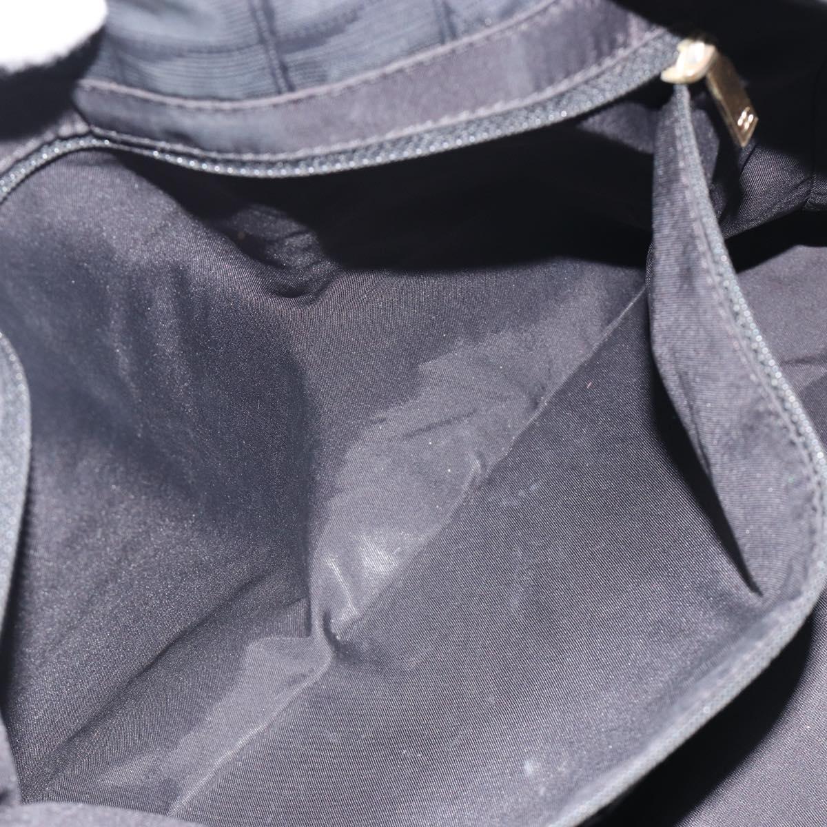 CHANEL New Travel Line Tote Bag Canvas Black Gold CC Auth 193956