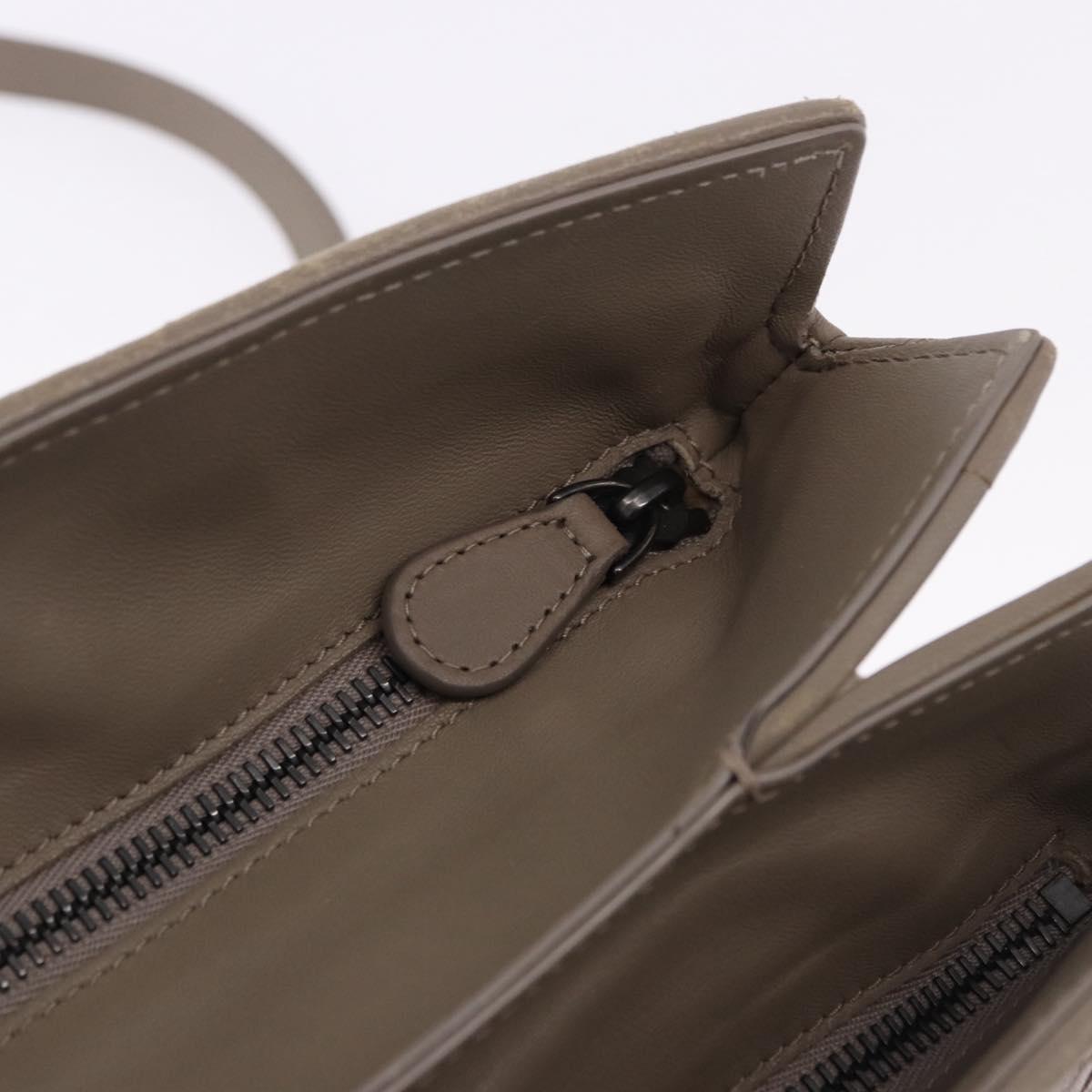 BOTTEGA VENETA INTRECCIATO Hand Bag Leather 2way Gray Auth 193957