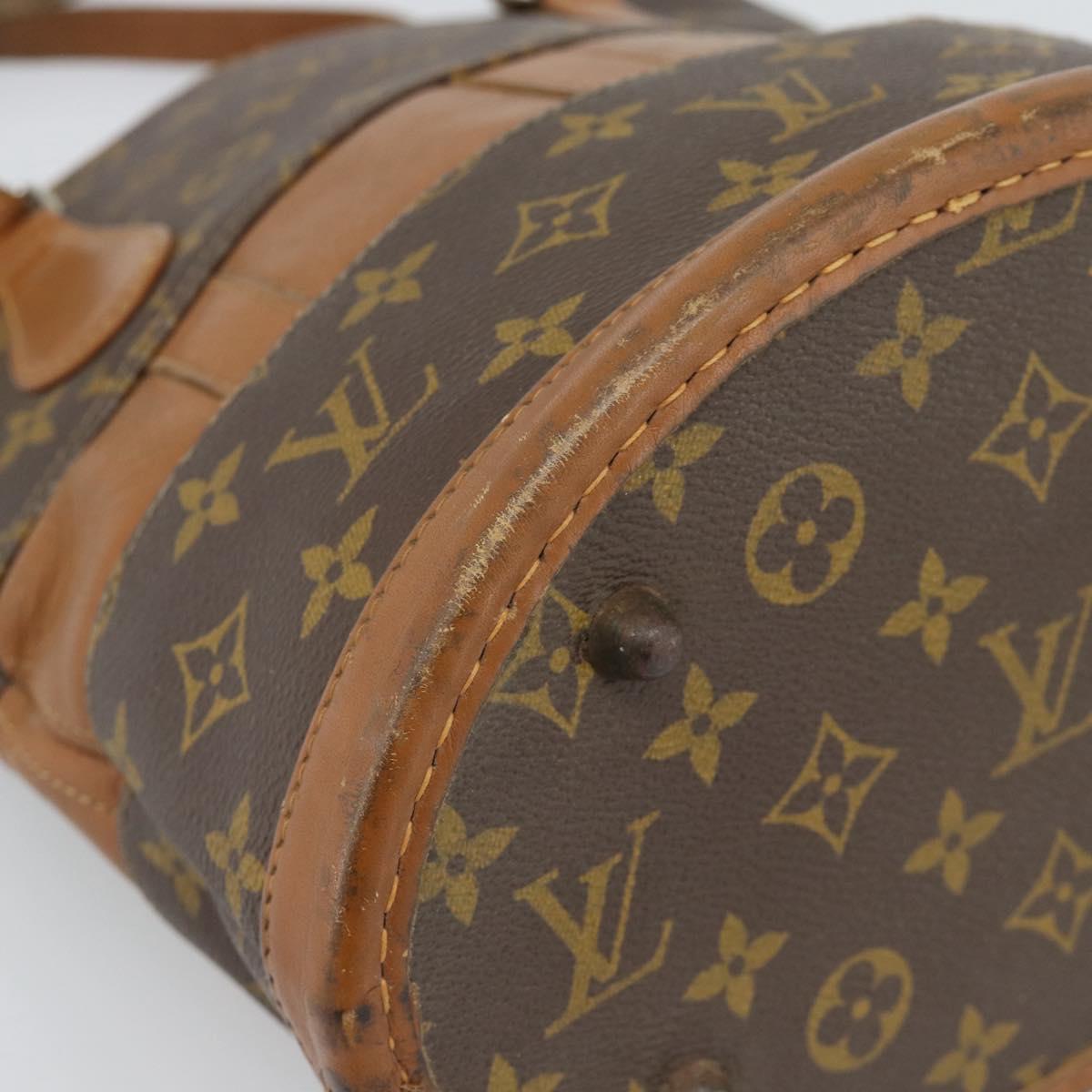 LOUIS VUITTON Monogram Bucket PM Shoulder Bag USA limited M42238 LV Auth 193964