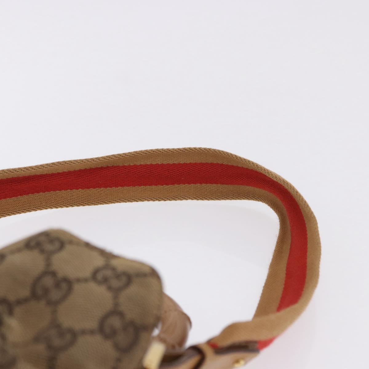 GUCCI GG Canvas Bamboo Sherry Line Bag 2way Beige Gold 001 4058 Auth 193968
