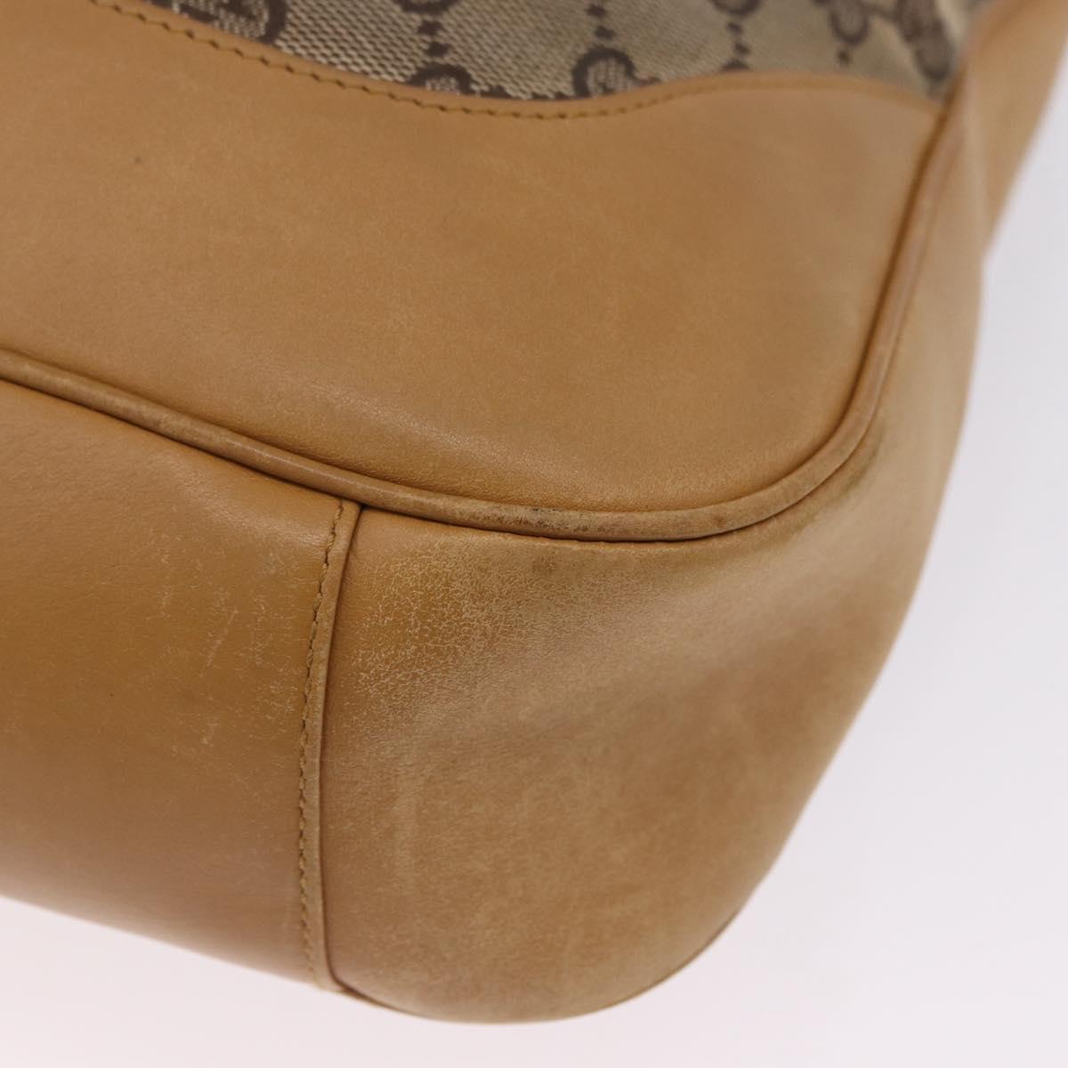 GUCCI GG Canvas Bamboo Sherry Line Bag 2way Beige Gold 001 4058 Auth 193968