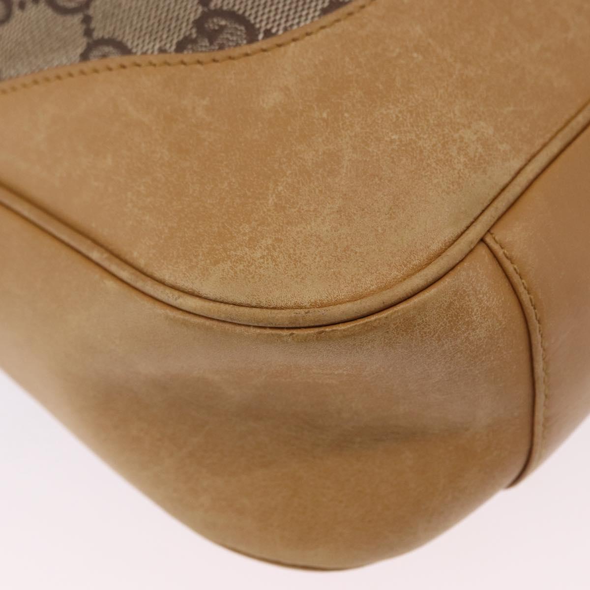 GUCCI GG Canvas Bamboo Sherry Line Bag 2way Beige Gold 001 4058 Auth 193968