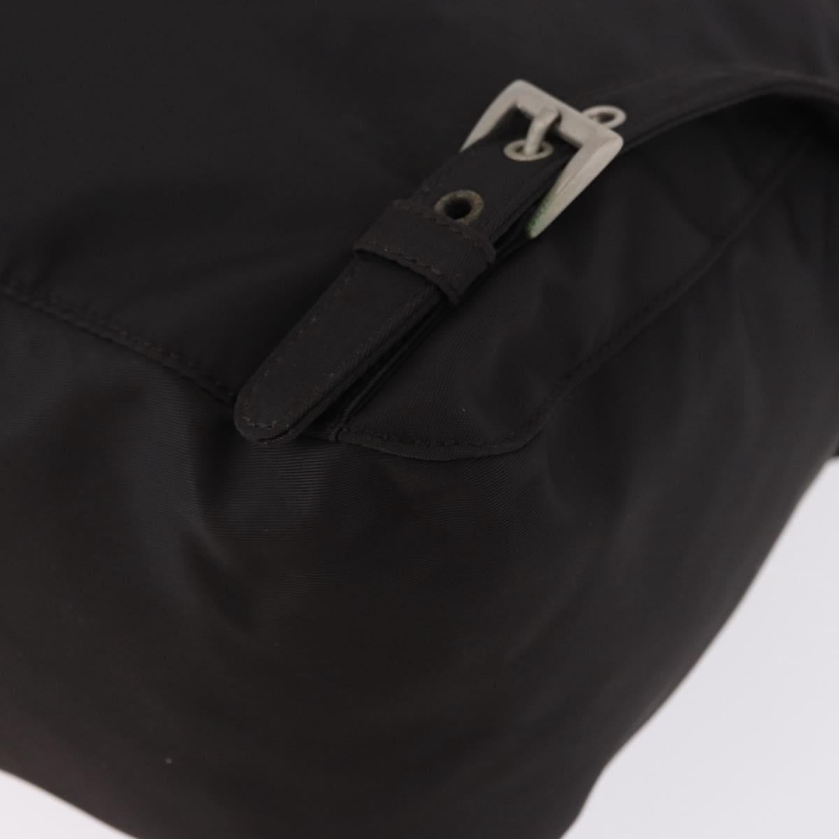 PRADA Backpack Nylon Black Silver Auth 193971