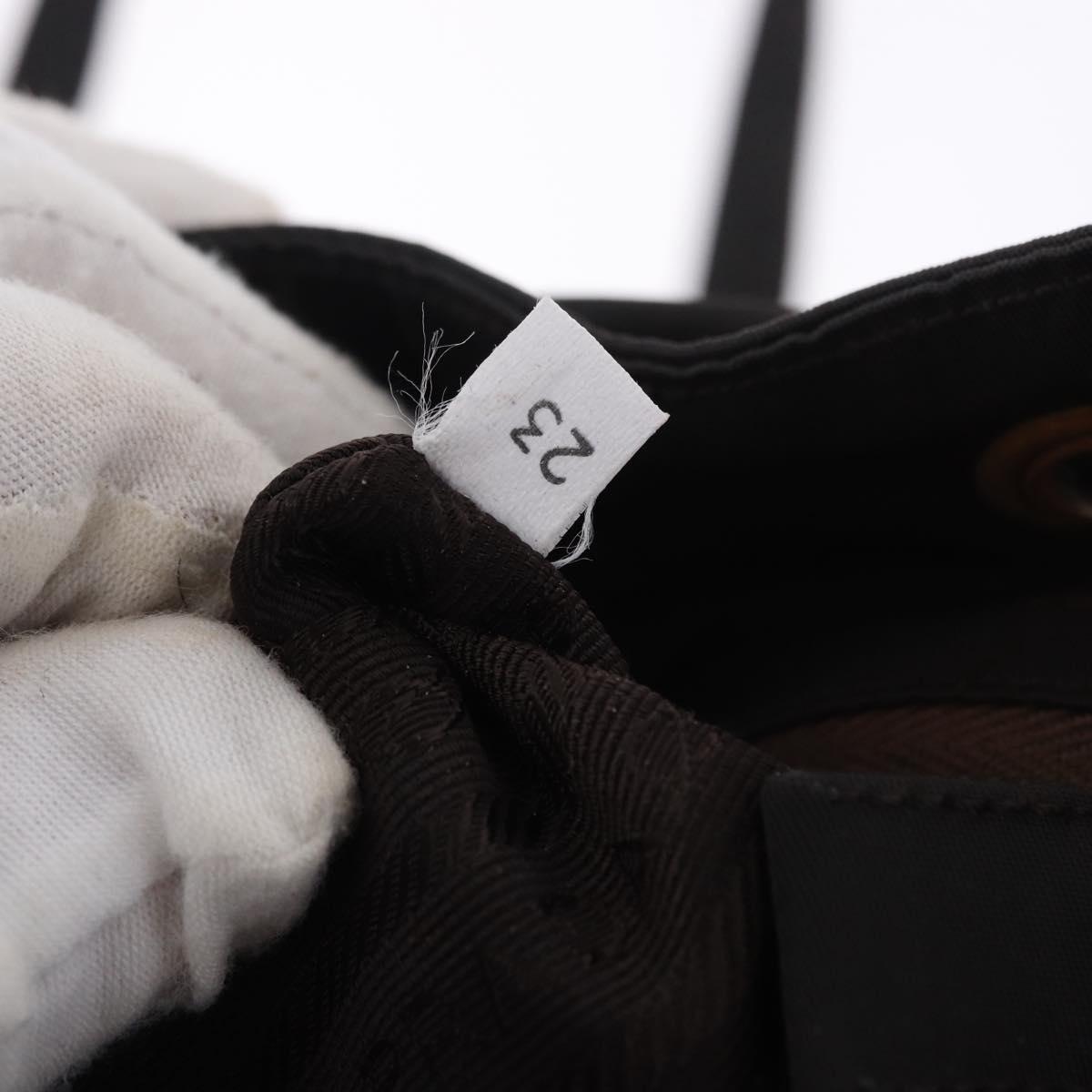PRADA Backpack Nylon Black Silver Auth 193971