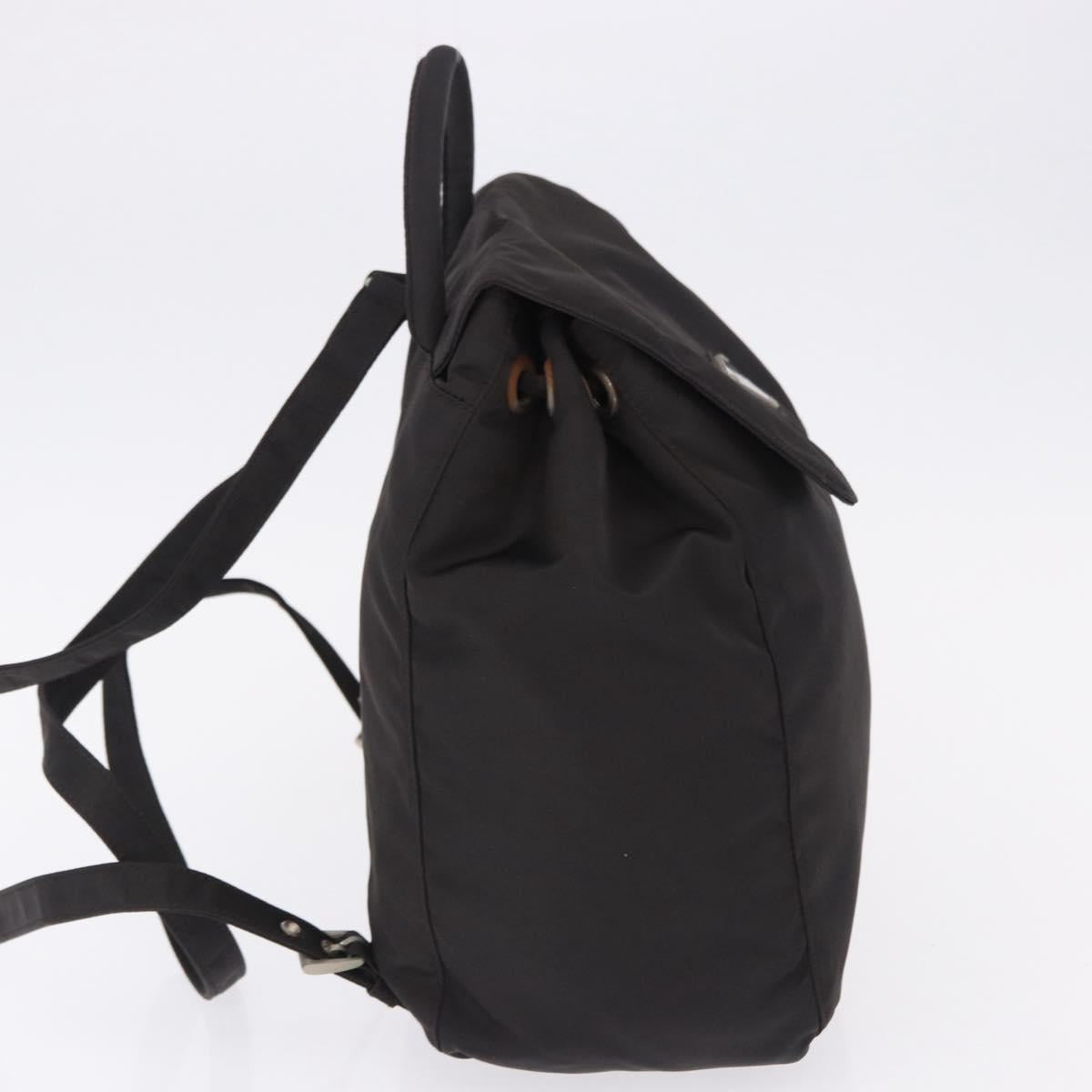PRADA Backpack Nylon Black Silver Auth 193971