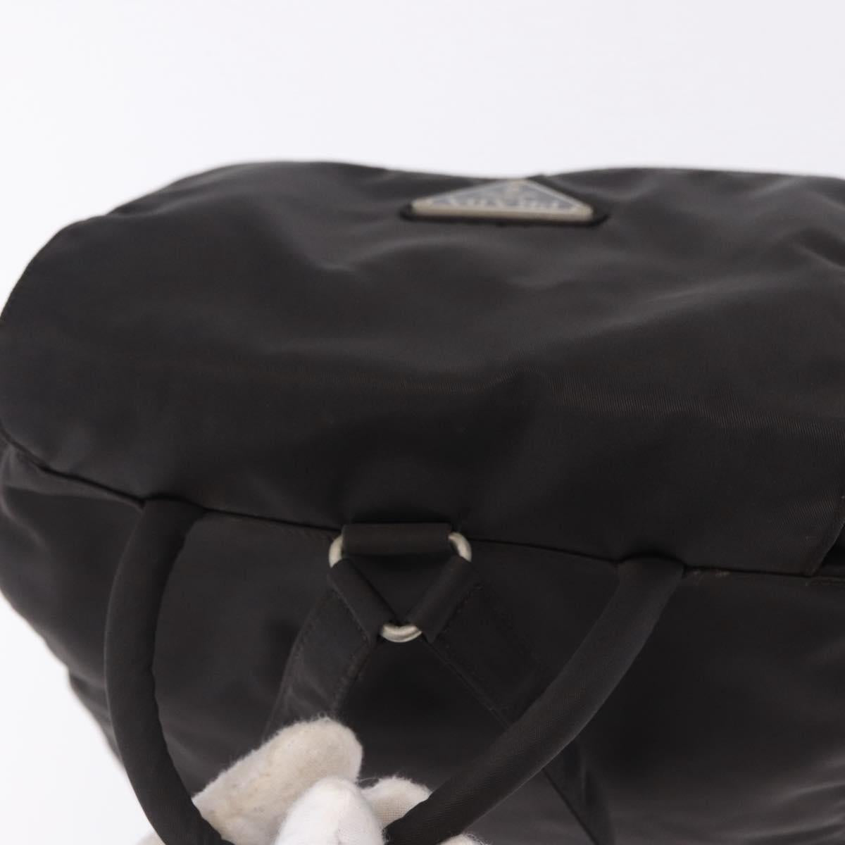 PRADA Backpack Nylon Black Silver Auth 193971