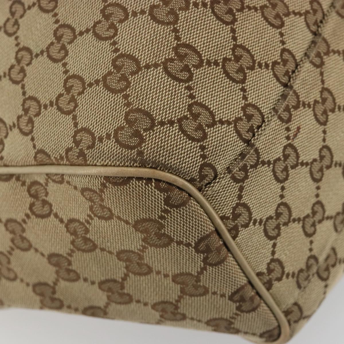 GUCCI GG Canvas Sukey Tote Bag Beige Gold 211944 Auth 193972A